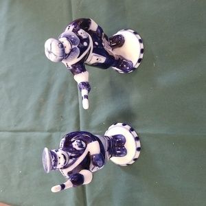 Vintage GZHEL Russian porcelain policemen (set of 2) Made in Russia